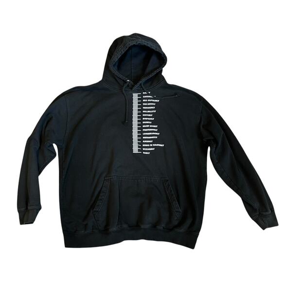 AWDis Black Sweatshirt Hoodie size XL ~ What MANLY Are You? - Picture 1 of 4